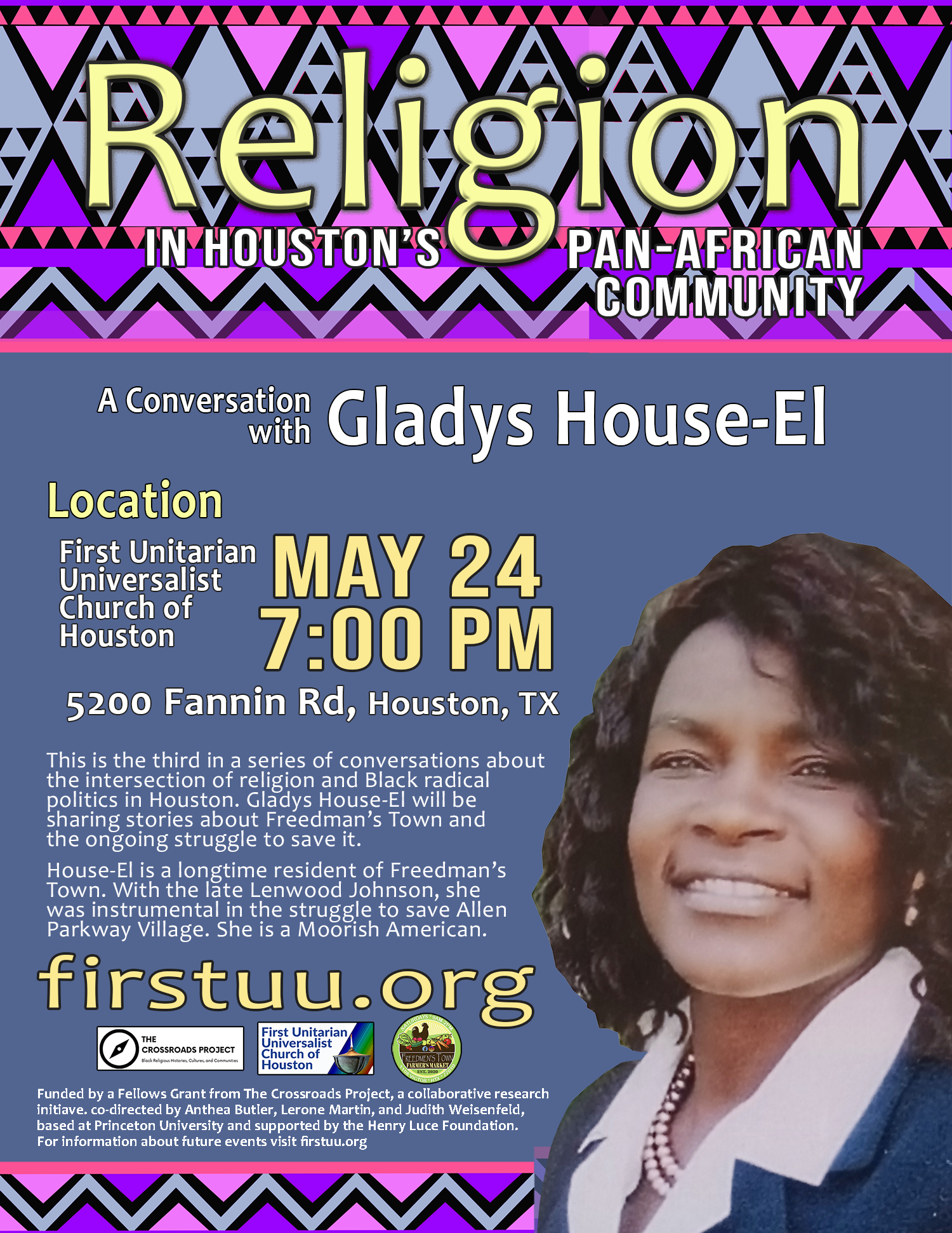 Religion in Houstons Pan-African Community -- A conversation with Gladys House-El